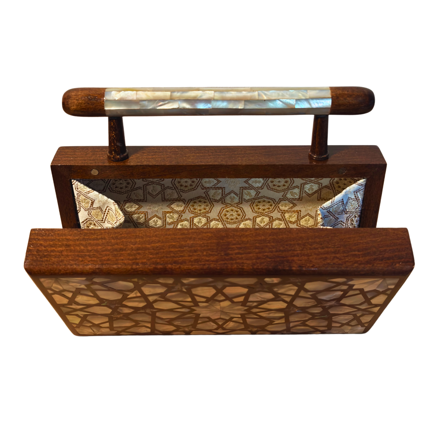 Falak – Pochette Damasquine de Luxe avec Nacre & Doublure en Brocart