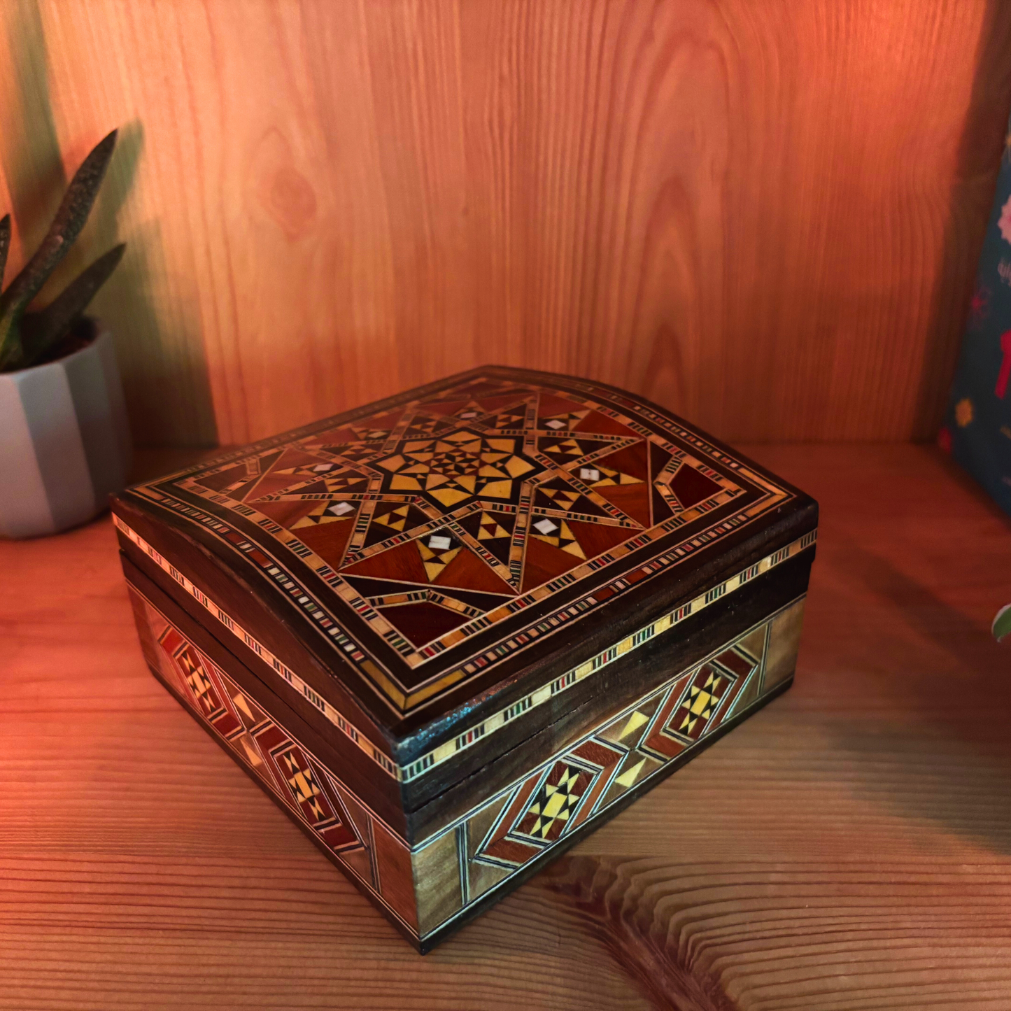 Damascene Mosaic Jewelry Box – Handcrafted Elegance