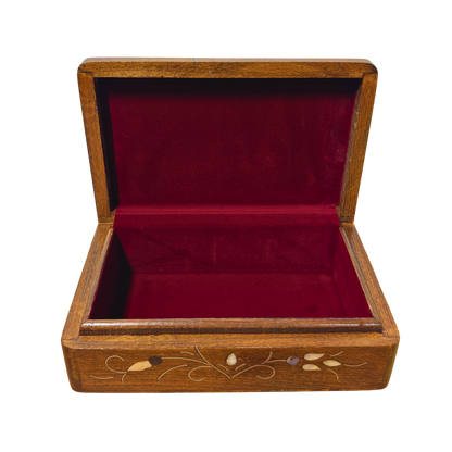 Handgemaakte Luxe Doos uit Damascus – Parelmoer &amp; Fluweel