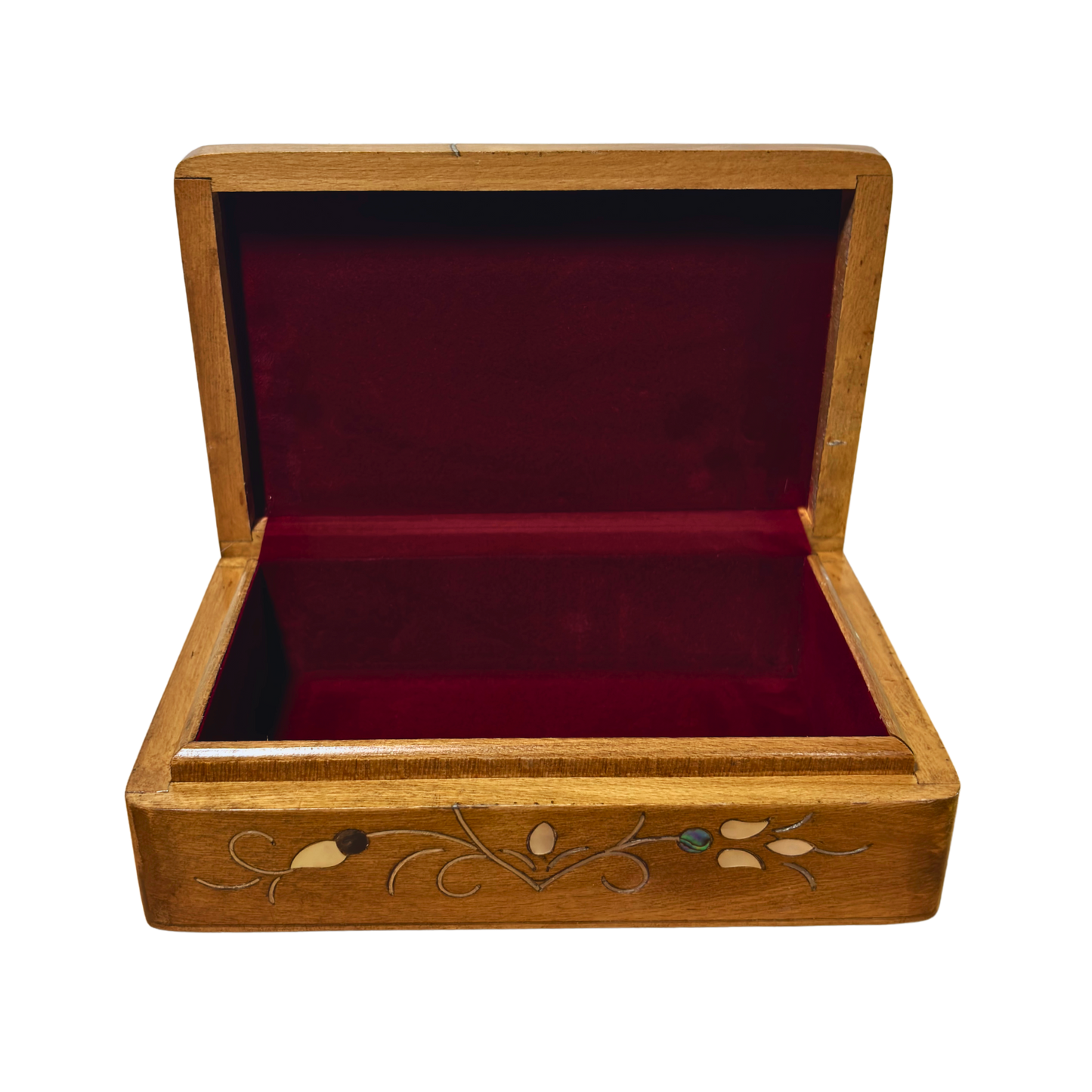 Handgemaakte Damascene Luxe Doos – Parelmoer & Fluweel