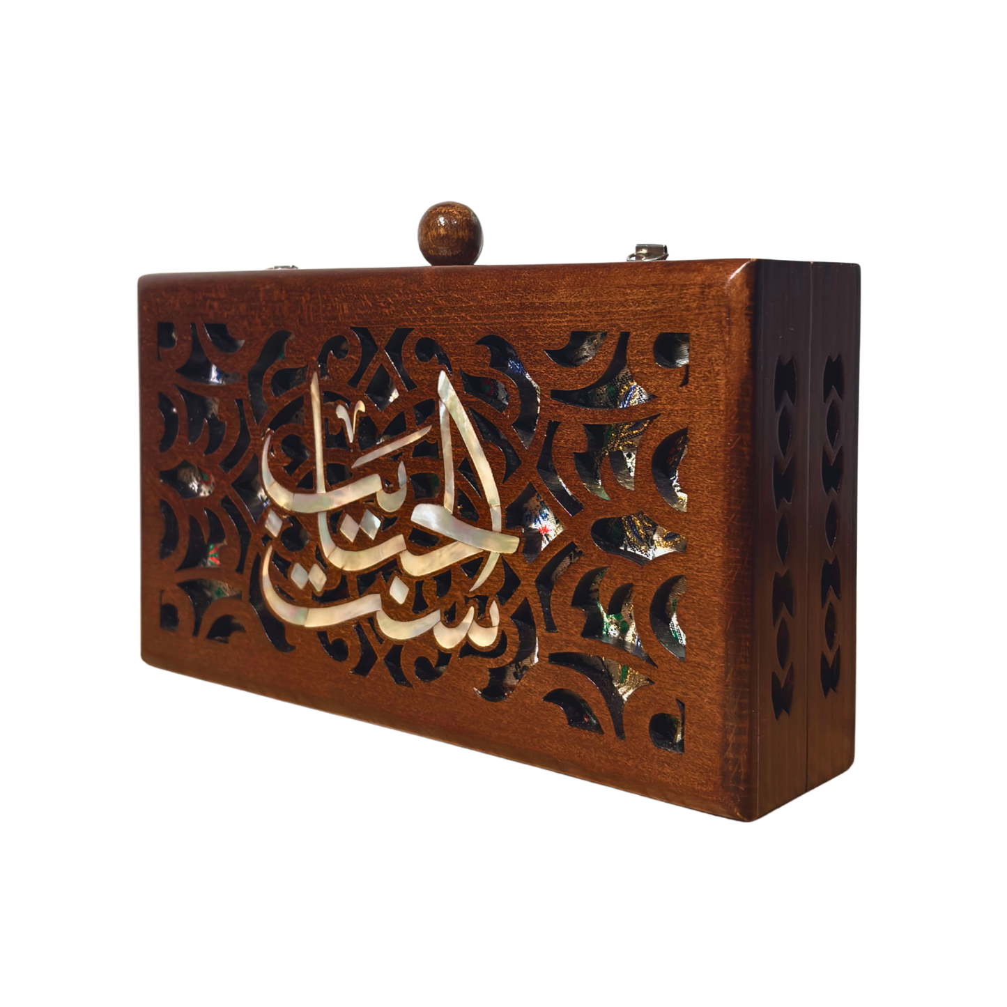 Mother – Pochette Damascène de Luxe en Nacre & Brocart