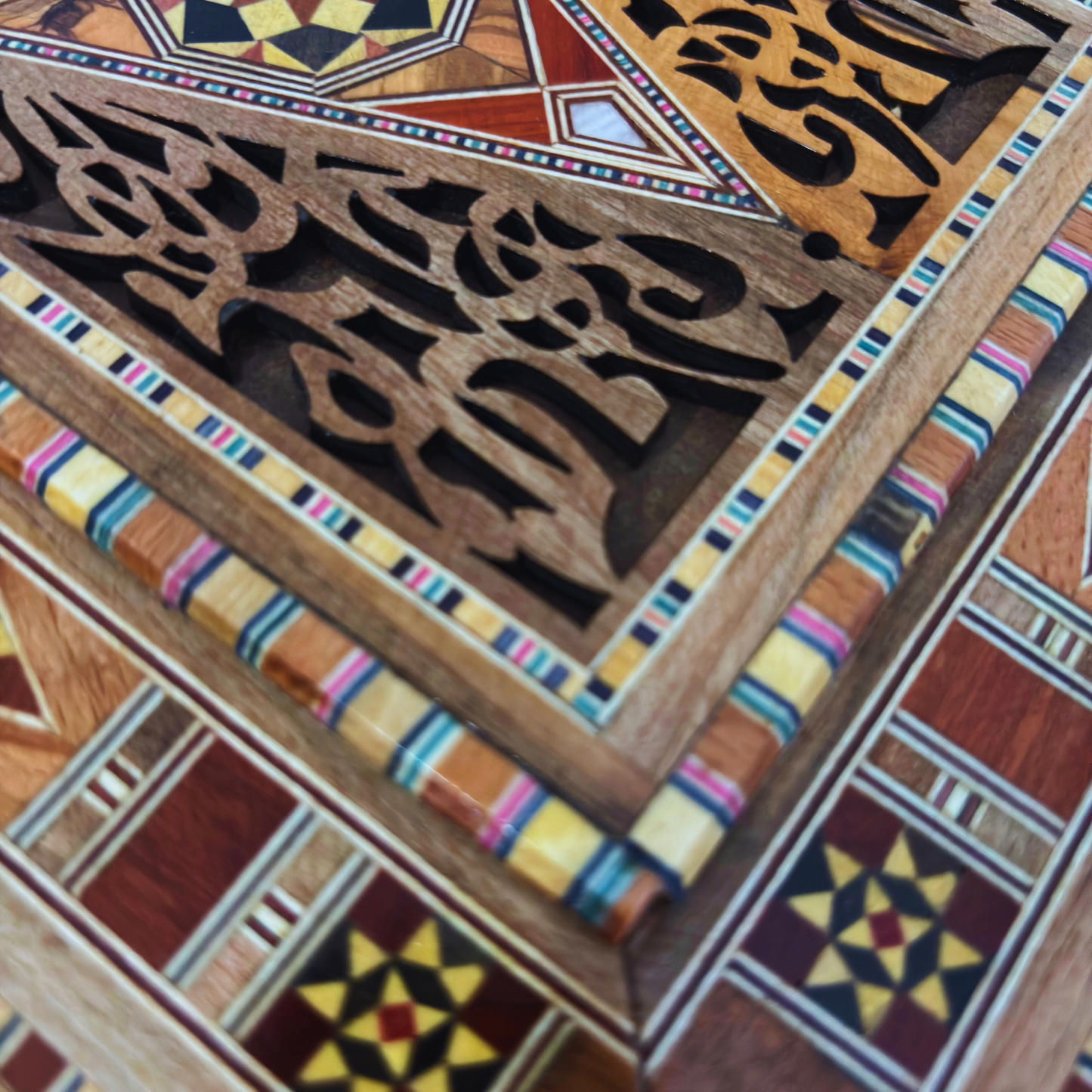 Damascene Mosaic Jewelry & Keepsake Box – Handcrafted Elegance