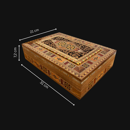 Damascene Mosaic Jewelry & Keepsake Box – Handcrafted Elegance