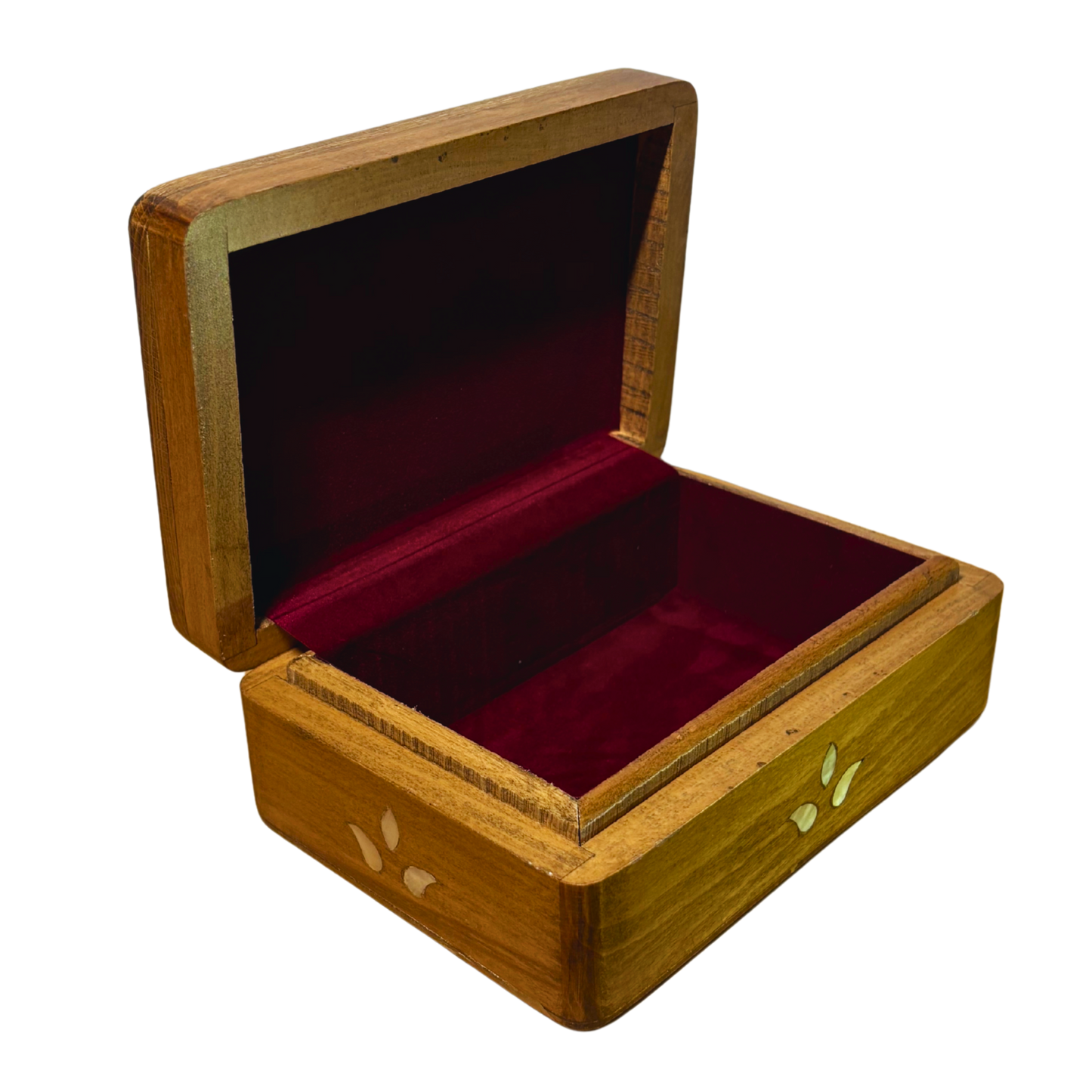 Handgemaakte Damascene Luxe Doos – Parelmoer & Fluweel