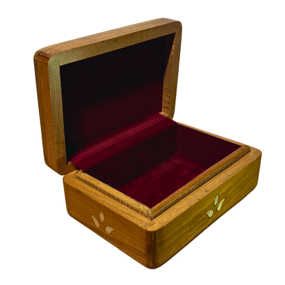 Handgemaakte Damascene Luxe Doos – Parelmoer & Fluweel