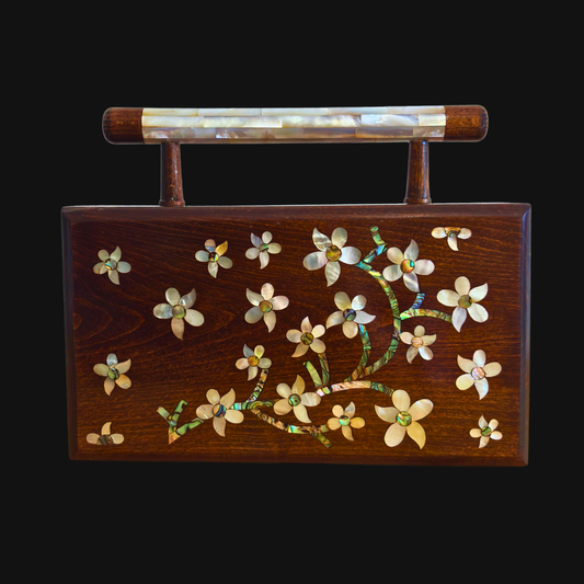 Yasmine – Bolso Damasquino de Lujo con Nácar y Forro de Brocado