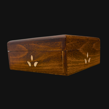 Handgemaakte Damaskus Luxe Doos – Parelmoer & Fluweel