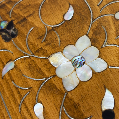 Handgemaakte Damascene Luxe Doos – Parelmoer & Fluweel