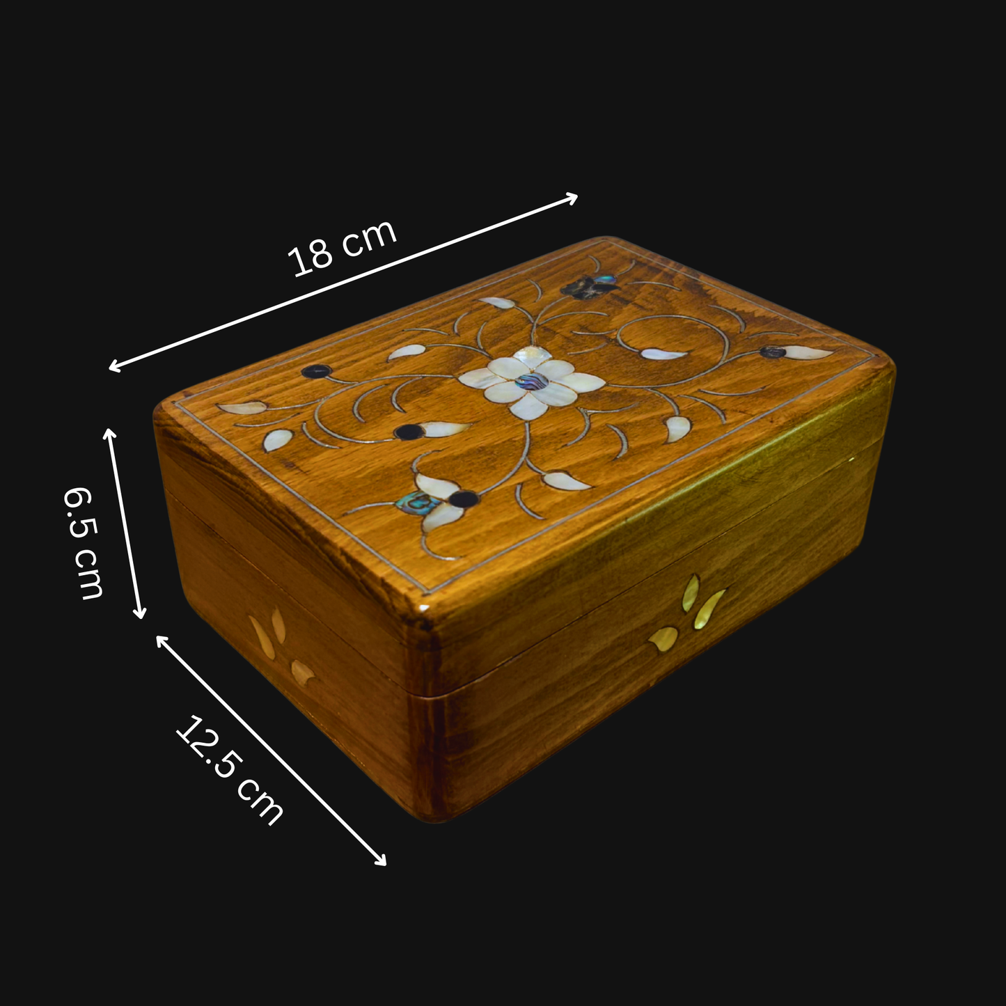 Handgemaakte Damascene Luxe Doos – Parelmoer & Fluweel