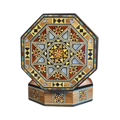 Handgefertigte Mosaik-Schatulle aus Damaskus – Perlmutt & Samt