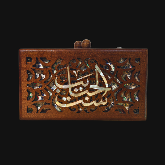 Mother – Luxe Damascene Clutch met Parelmoer & Brokaat