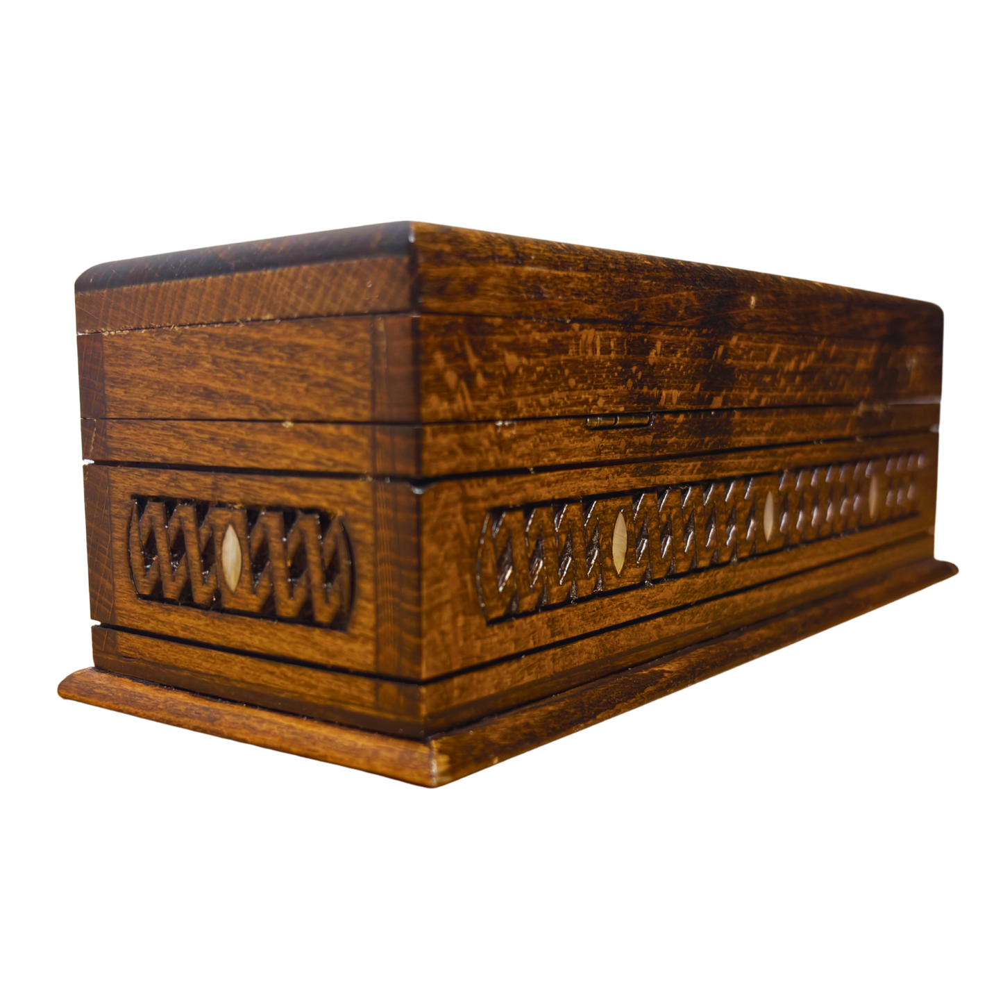 Handgefertigte Luxus-Schatulle aus Damaskus – Perlmutt & Samt