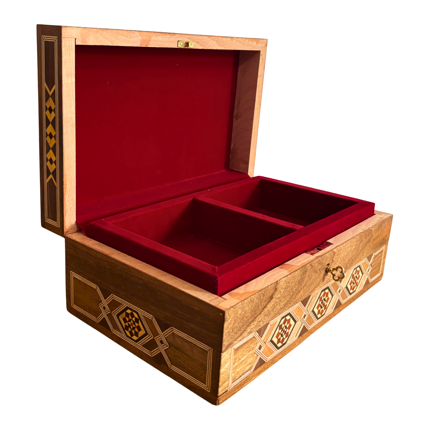 Caja Damasquina con Cerradura – Obra Artesanal Hecha a Mano