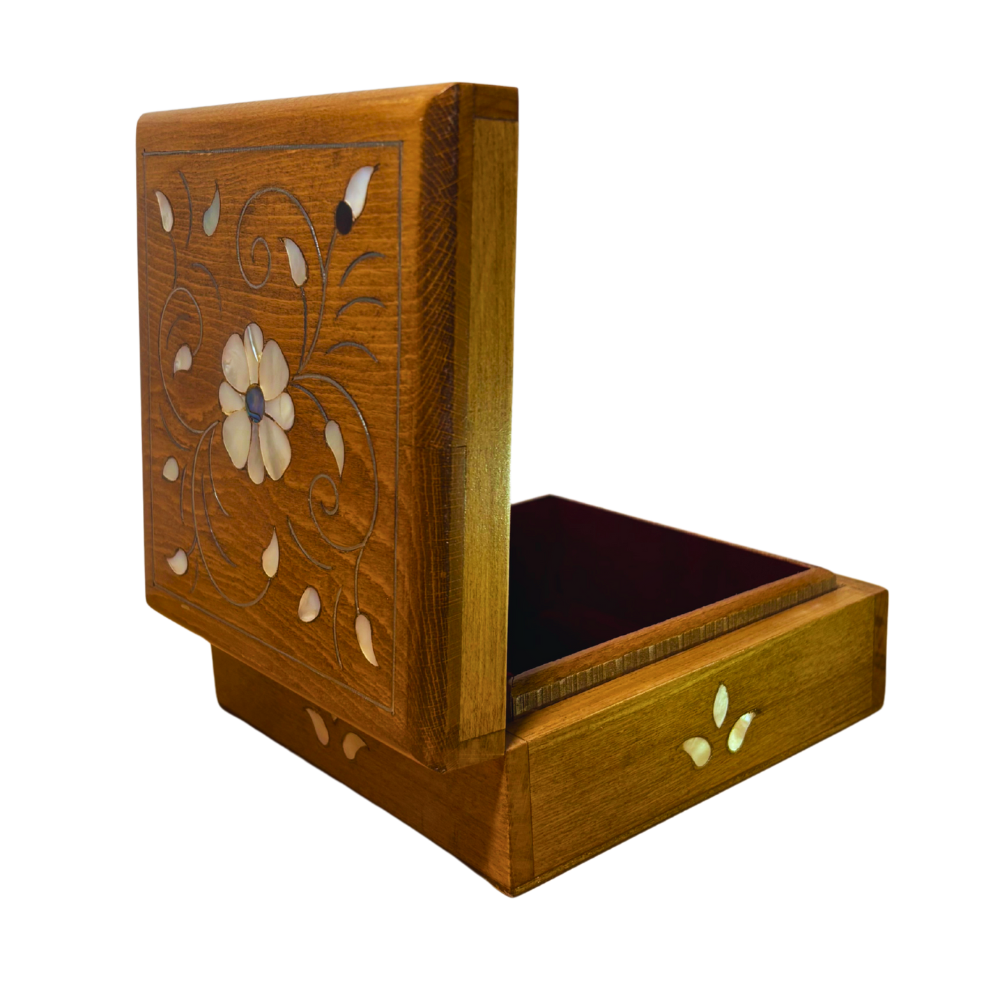 Damasceńska Szkatułka Luksusowa – Masa Perłowa & Aksamit